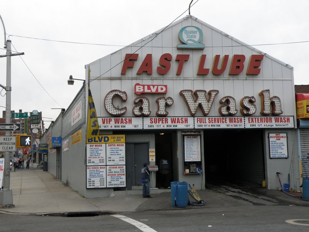 The Car wash on Queens Blvd, NY, USA.