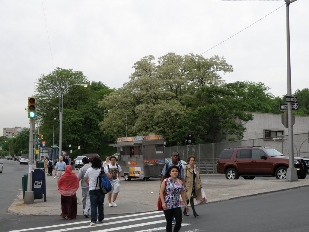 The People walking near the subway Of Briarwood, NY, USA