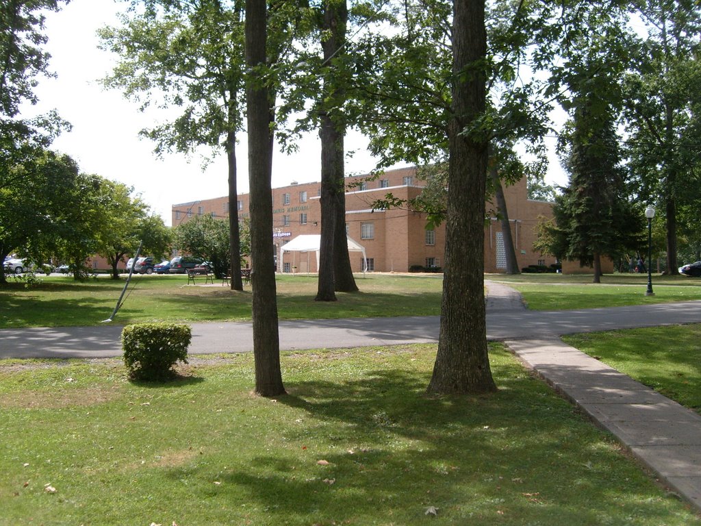 Looking toward Chatlos: Main Building of Davis College