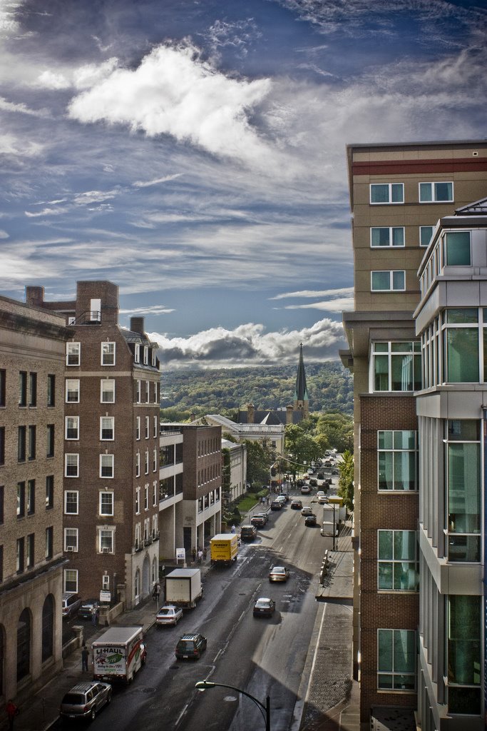 View at Seneca Street in Ithaca, Ny
