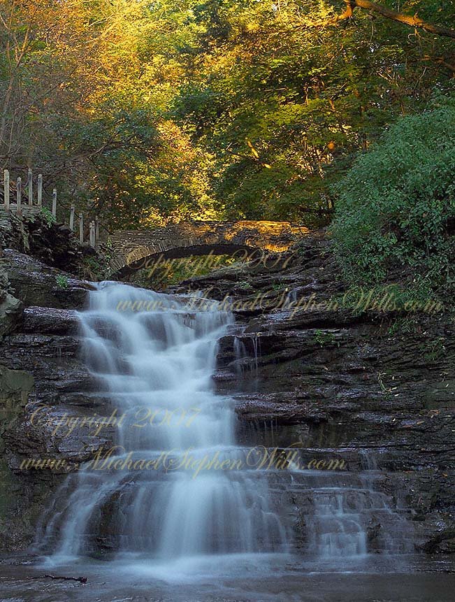 Autumn Dream: Cascadilla Gorge at sunset
