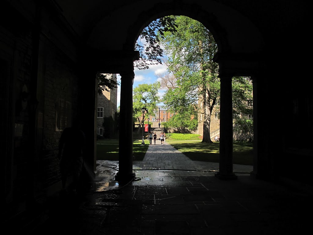 The Balch archway and yard