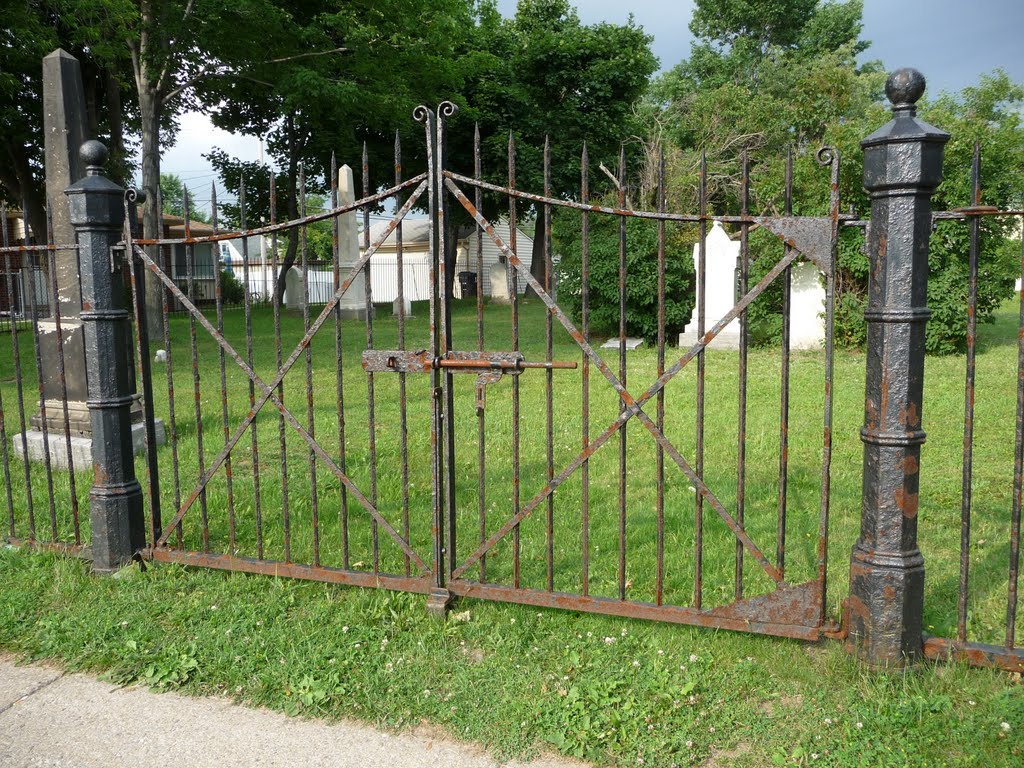 Wrought Iron Gate at entrance to Failing Cemetery