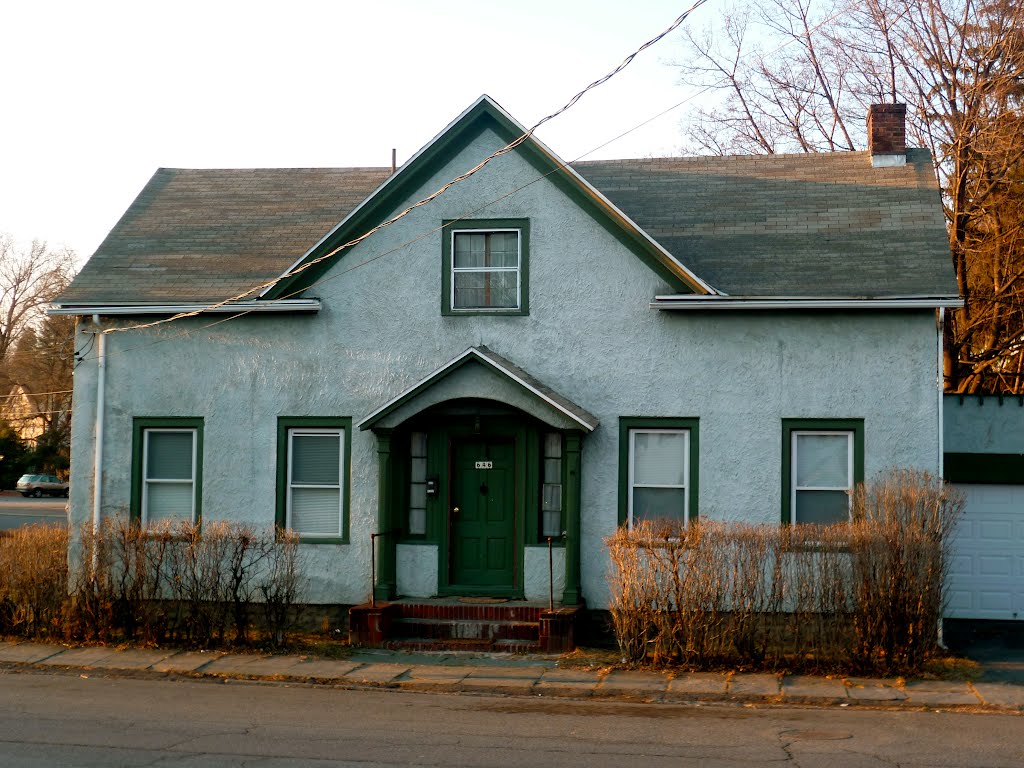 Early house with stucco covering