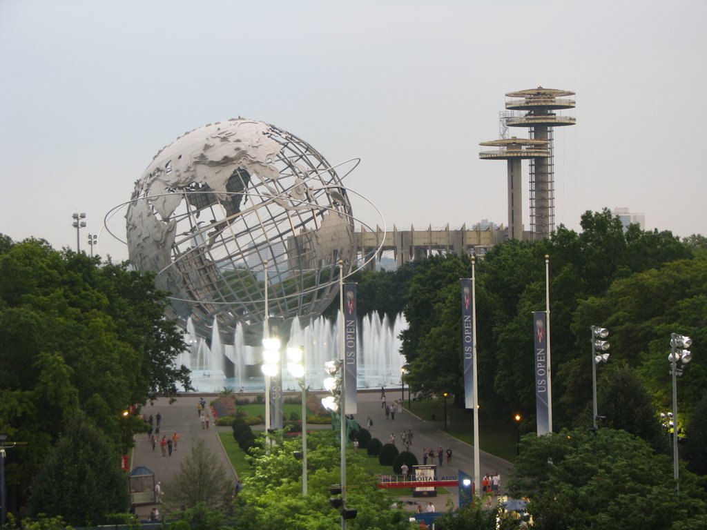 Unisphere and Observatory towers in Flushing Meadows-Corona Park