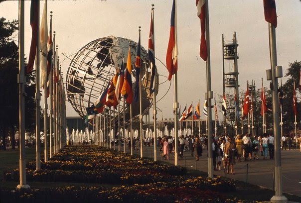 1964 New York City Worlds Fair, Flushing Meadows, The Promenade and Uni-Sphere