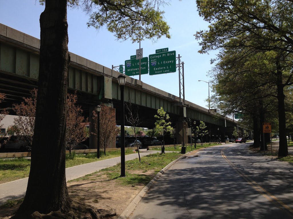 Flushing, New York by the Van Wyck Expressway
