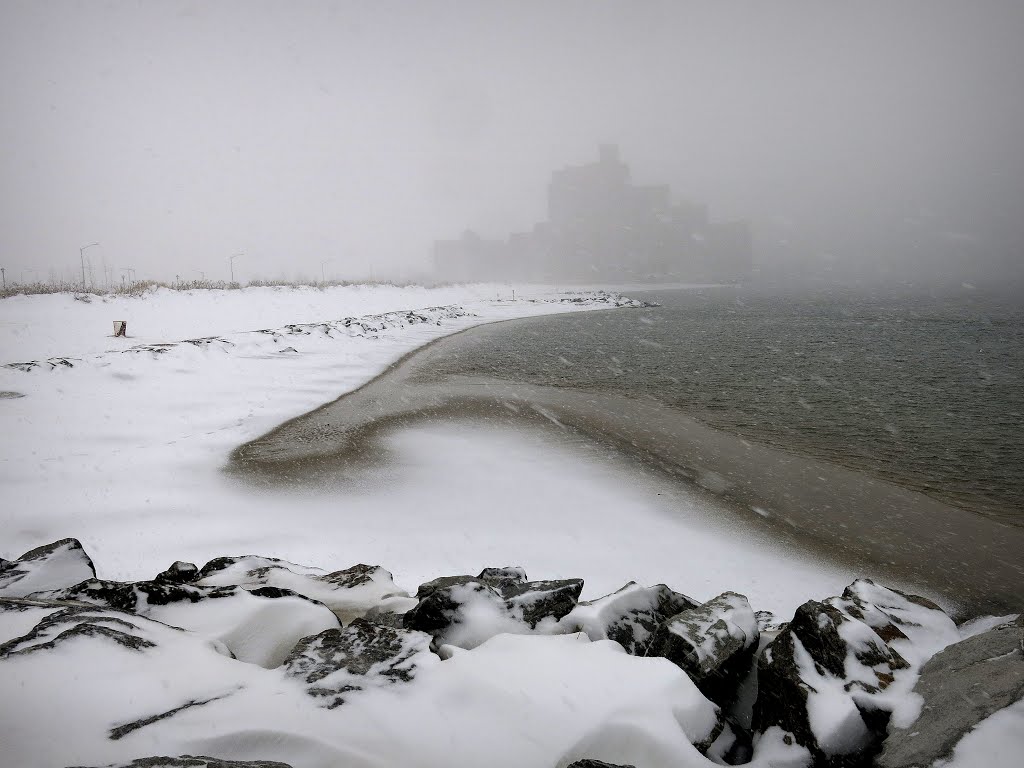 Rockaway Beach, January blizzard