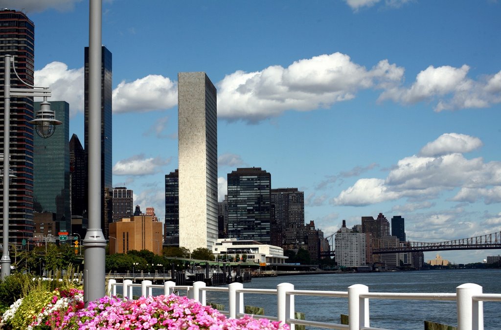 United Nations Building seen from Waterside Plaza - NYC - September 2008