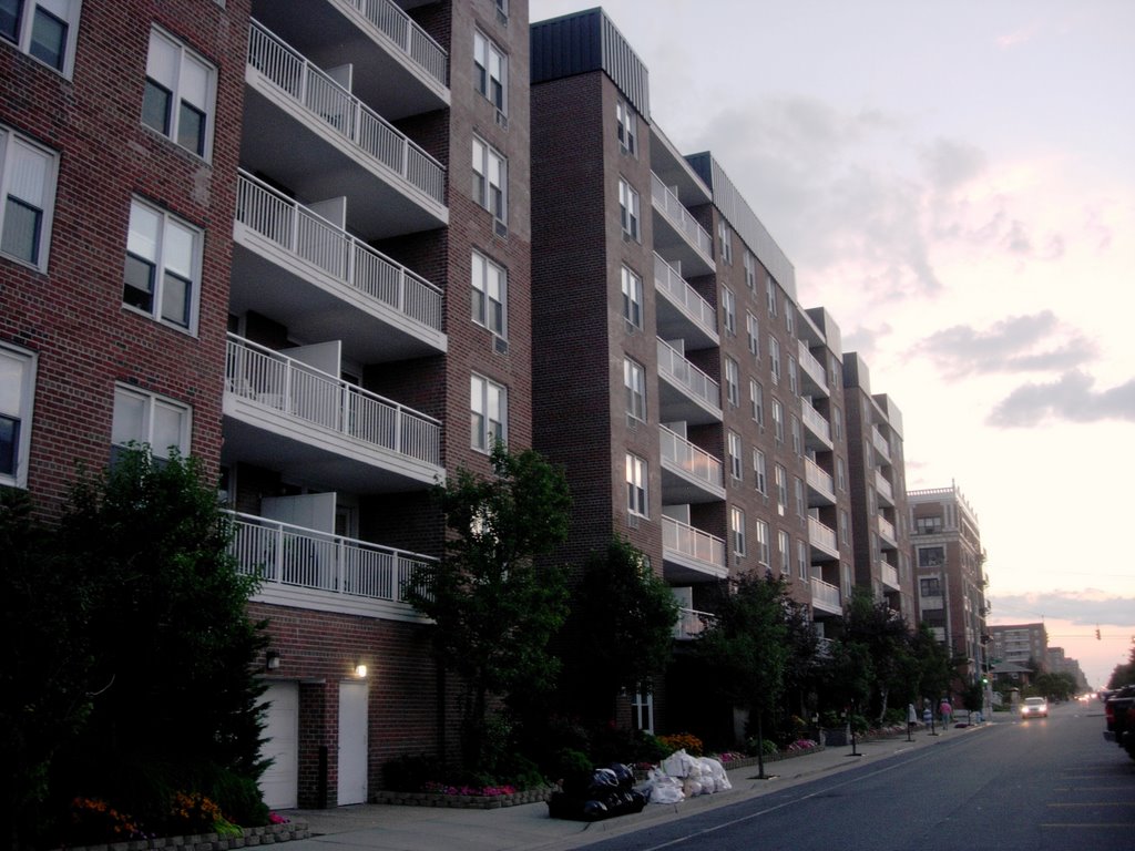 East Broadway at dusk
