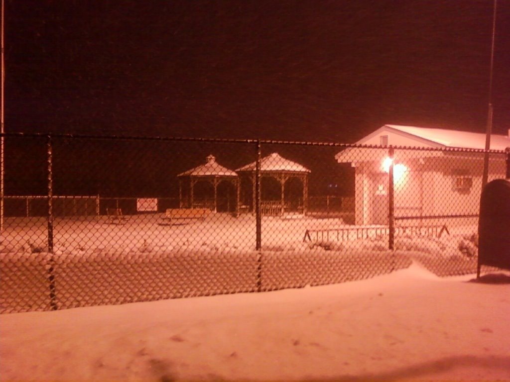 Harbor Isle Beach in the snow