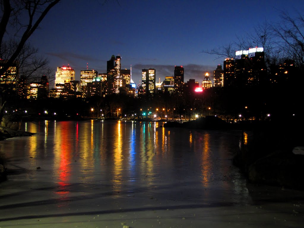 The Lake in Central Park, New York.
