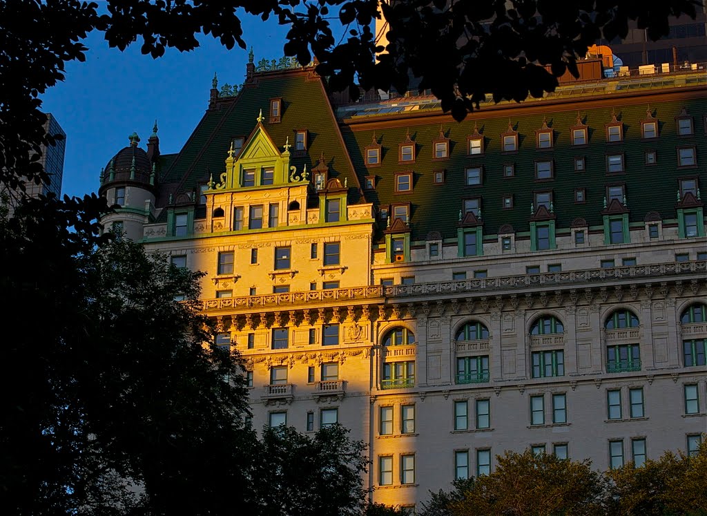 First Light Shining on the Plaza Hotel