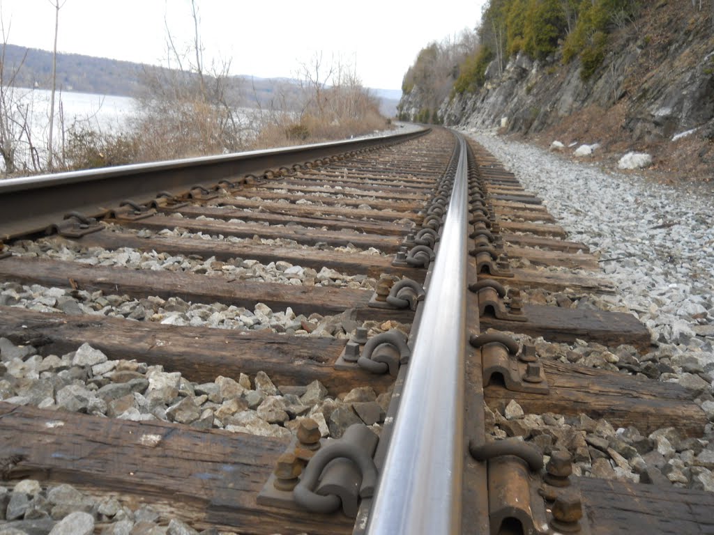 looking south down the rails