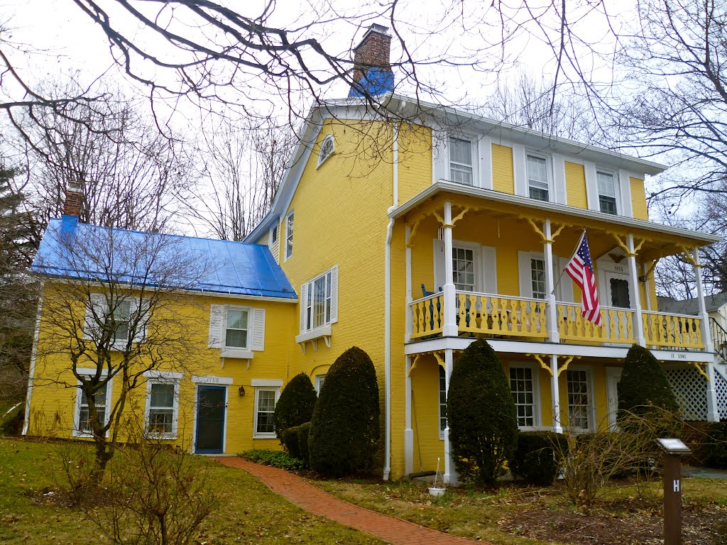 19c. house with elevated basement & double verandah