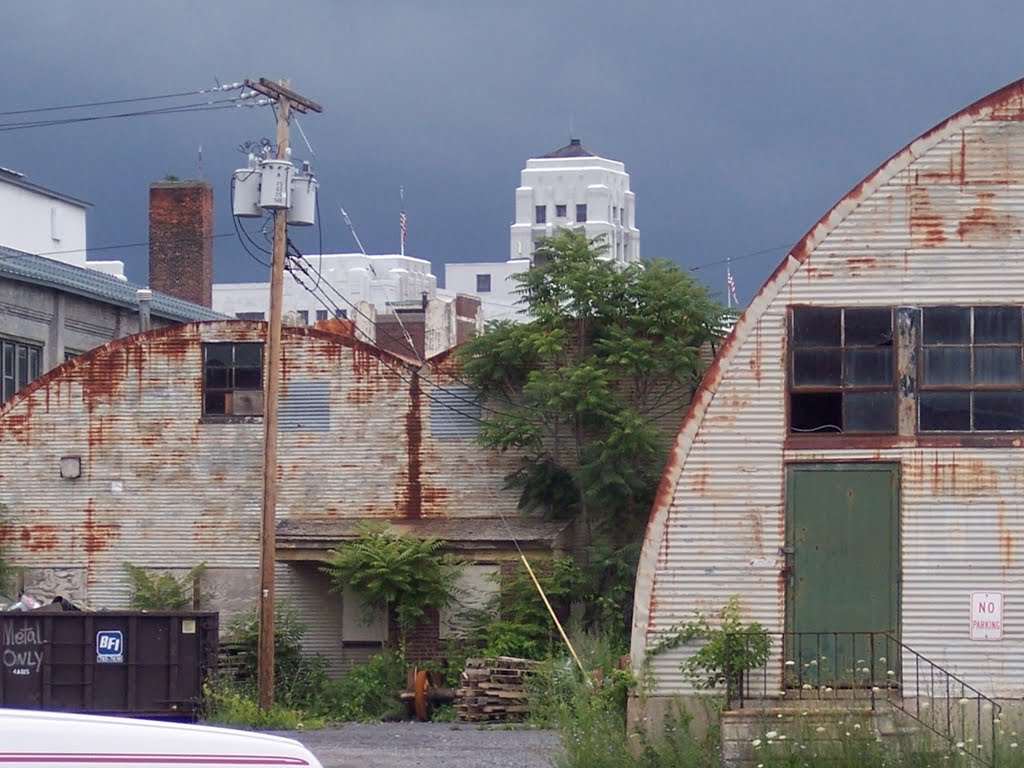 Quonset Hut Warehouses in Menands - Taken out by hazmat crew 2007