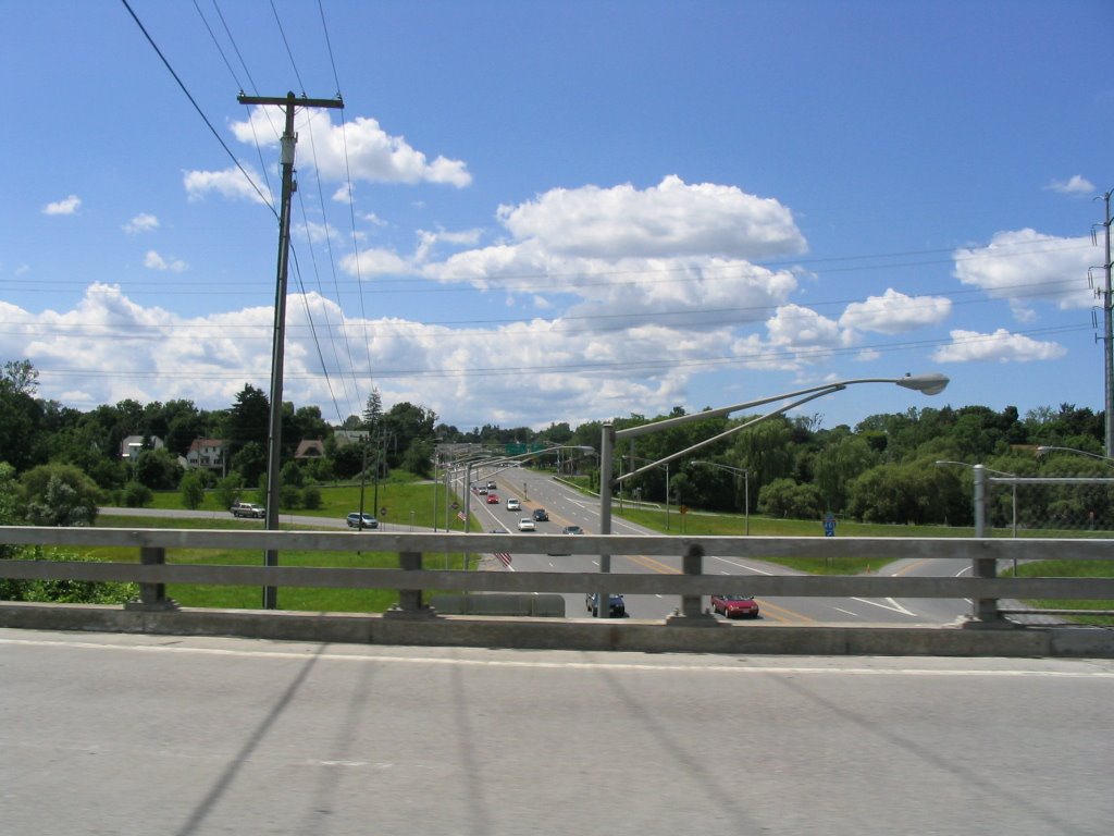 Looking west: I-481 bridge over East Genesee Street