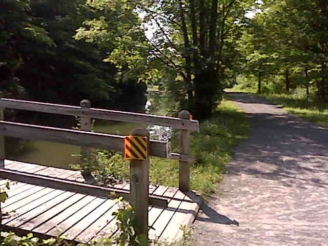 Bridge to Green Lakes State Park, Olde Erie Canal State Park, Manlius, NY