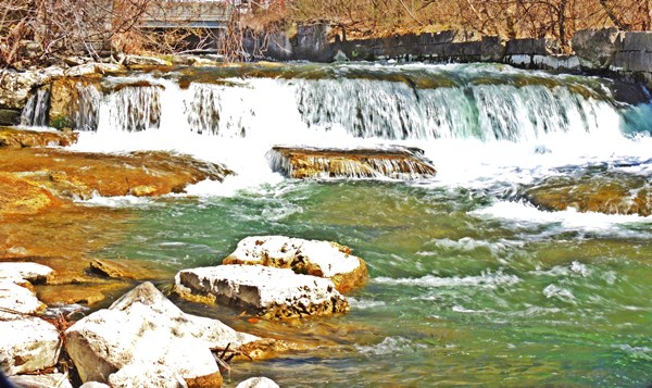 4 Foot high falls with public access