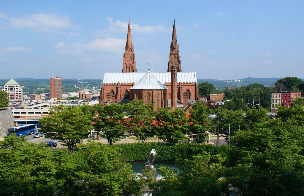 Cathedral of the Immaculate Conception w/ New York State WW2 Memorial