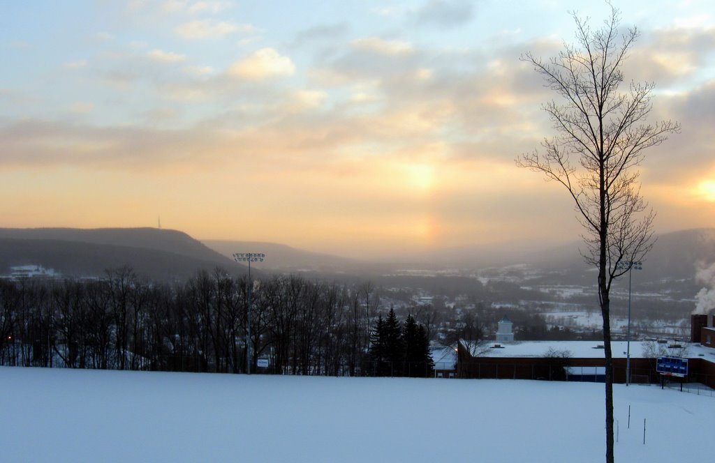 Winter Sunrise from Hartwick College Tennis Courts