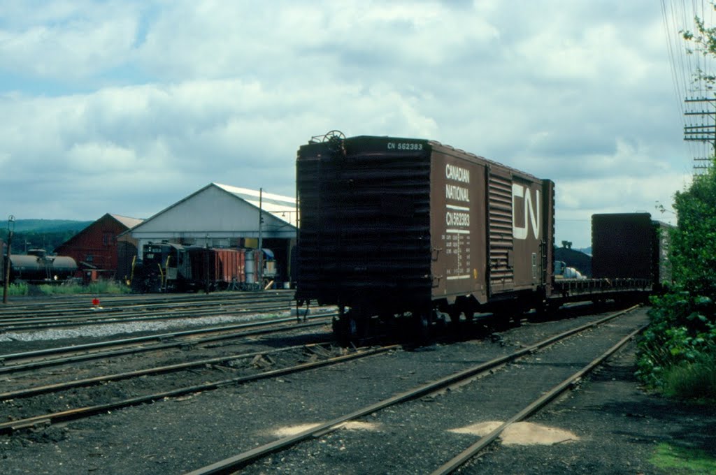 Derailment in the Delaware and Hudson Railway Freight Yard at Oneonta, NY