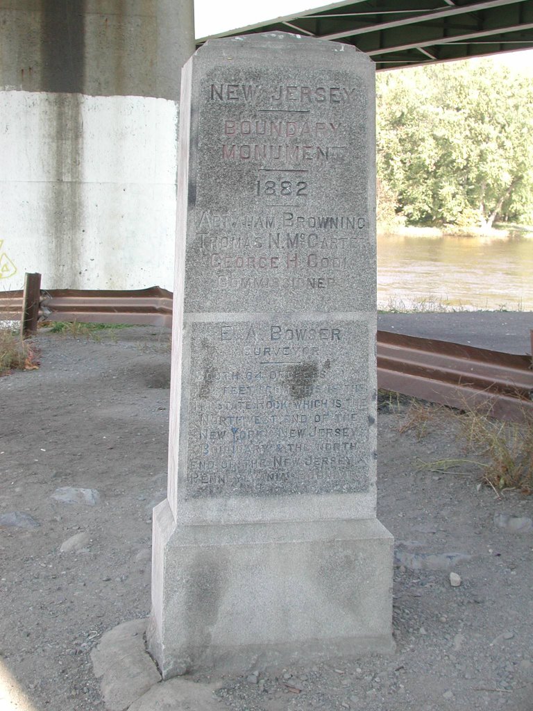 New Jersey Boundary Monument 1882 (under I-84 bridge)