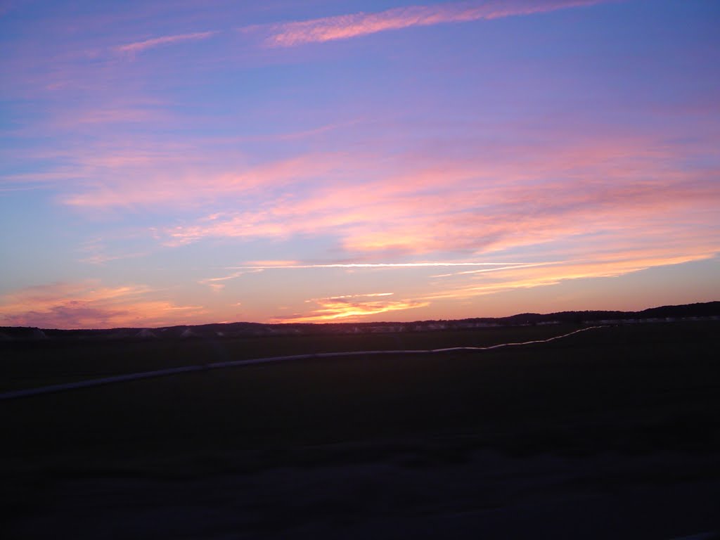 sunset over 105 sod fields