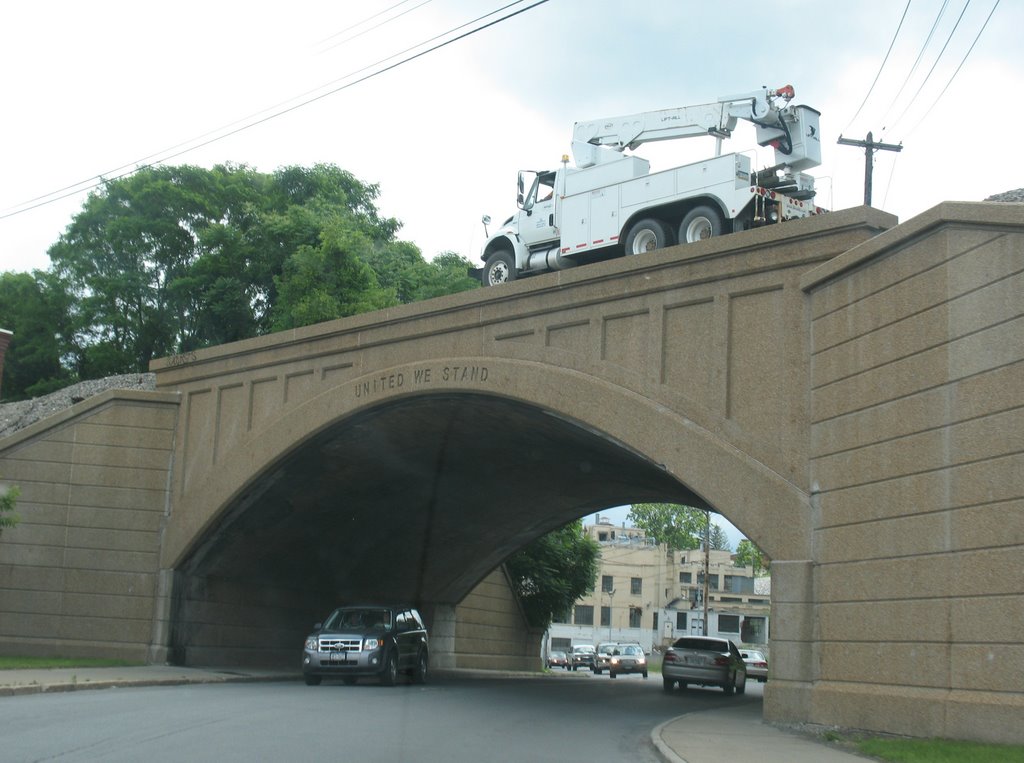 Truck on the tracks