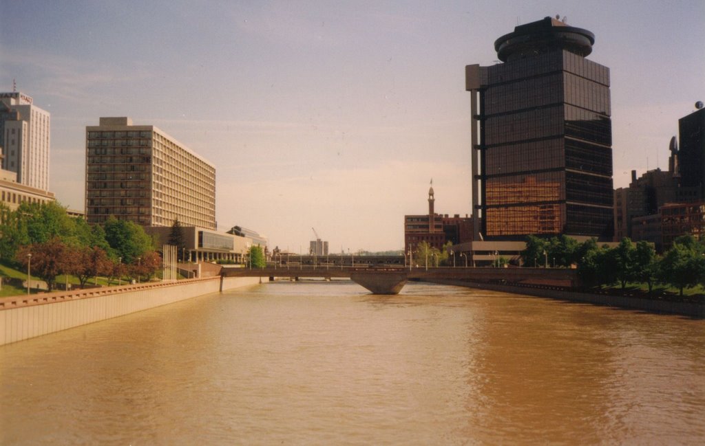 Genessee River and First Federal Plaza Building, Rochester, New York