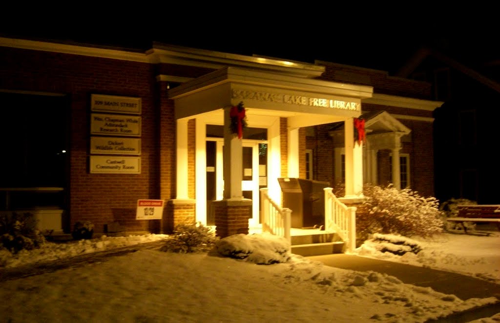 Saranac Lake Free Library, Christmas Eve, dec 24, 2011.