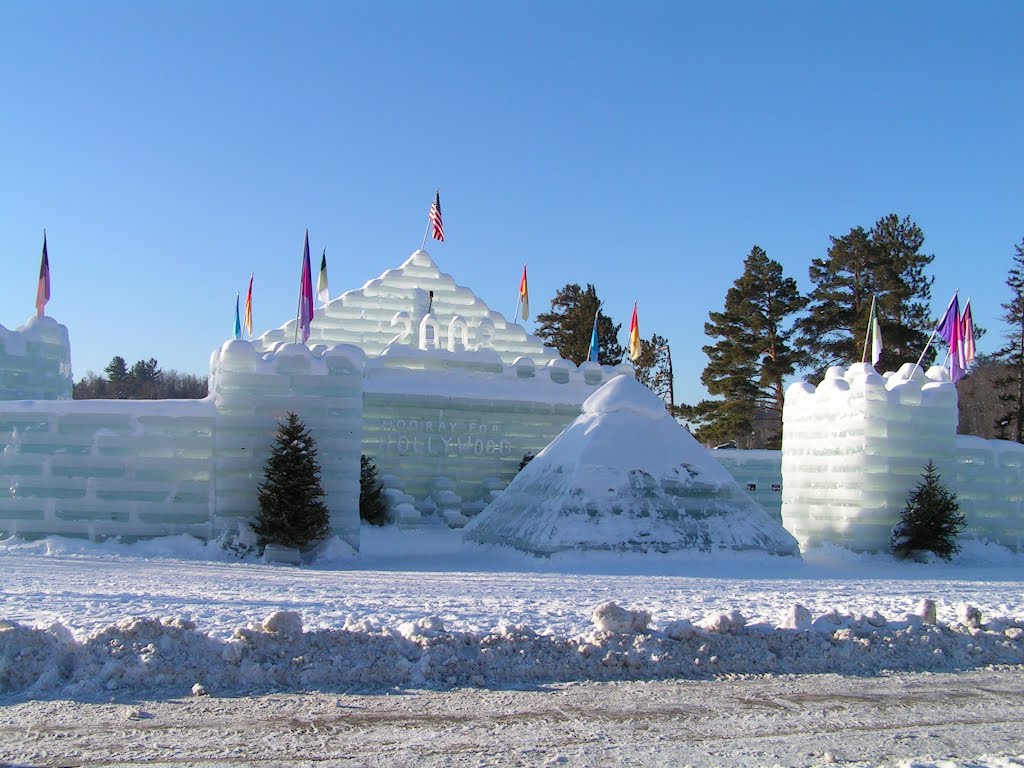 Saranac Lake, NY. Winter Carnival Ice Palace, feb 16, 2008
