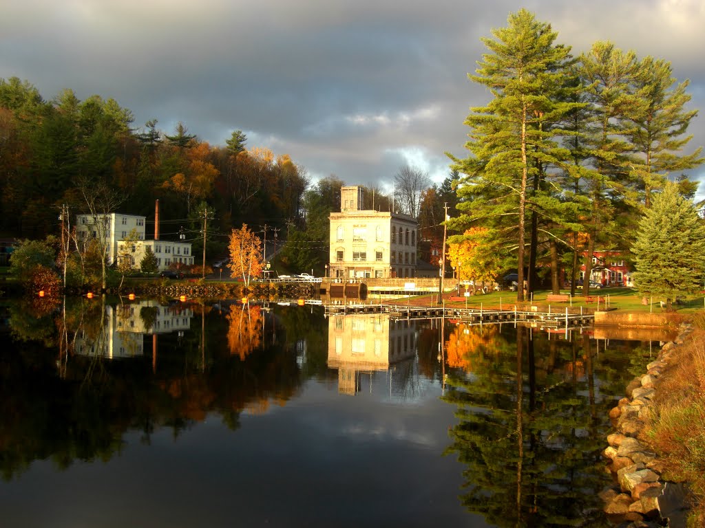 Lake Flower, in the village of Saranac Lake, NY, early morning, oct 20, 2012