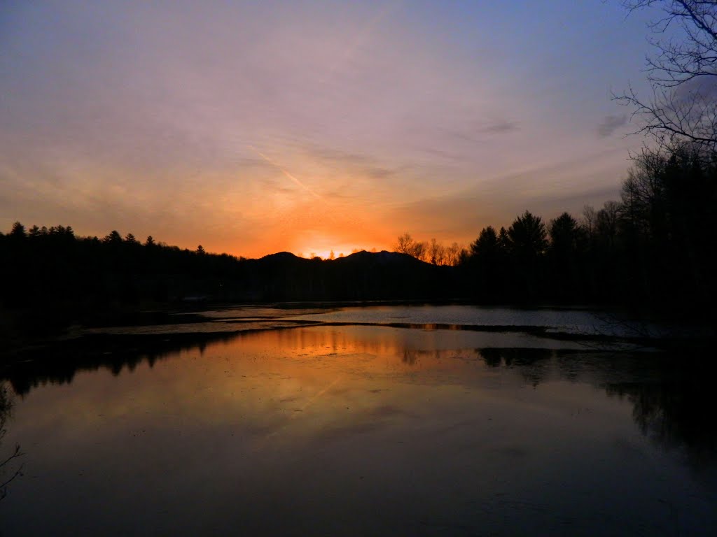 High School Pond sunrise, apr 11, 2013.