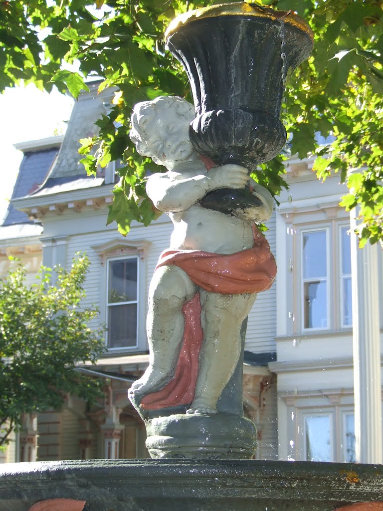 Cherub Water Fountain. Saratoga, NY