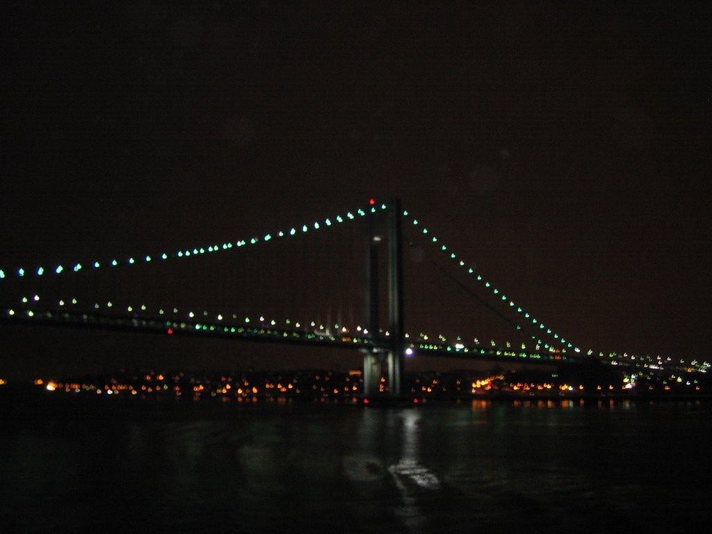 Verrazano-Narrows Bridge at Night from the Explorer of the Seas