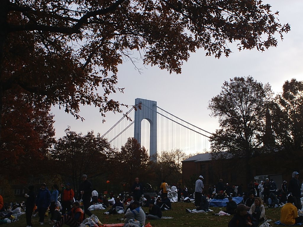the Verrazzano narrow bridge from fort Wadsworth