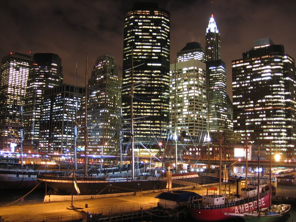 South Street Seaport and Financial Center skyline [007783]