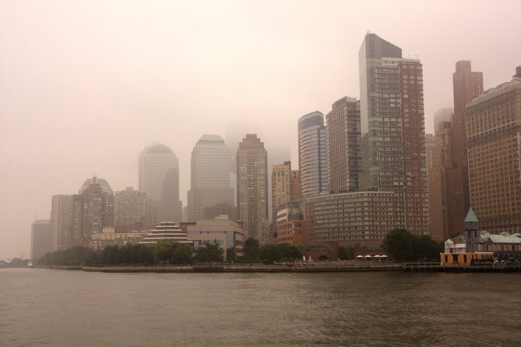 Foggy morning in Manhattan