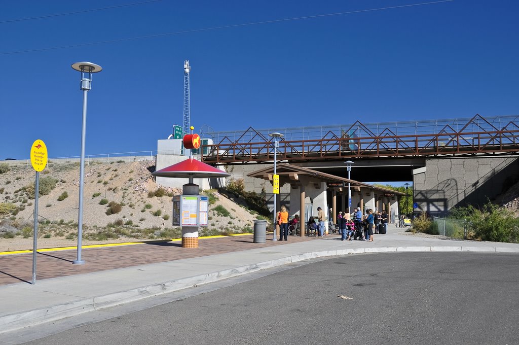 Los Ranchos/Journal Center station on the New Mexico Rail Runner Express commuter rail line.