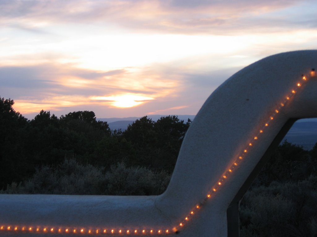 Sunset at a Taos Restaurant