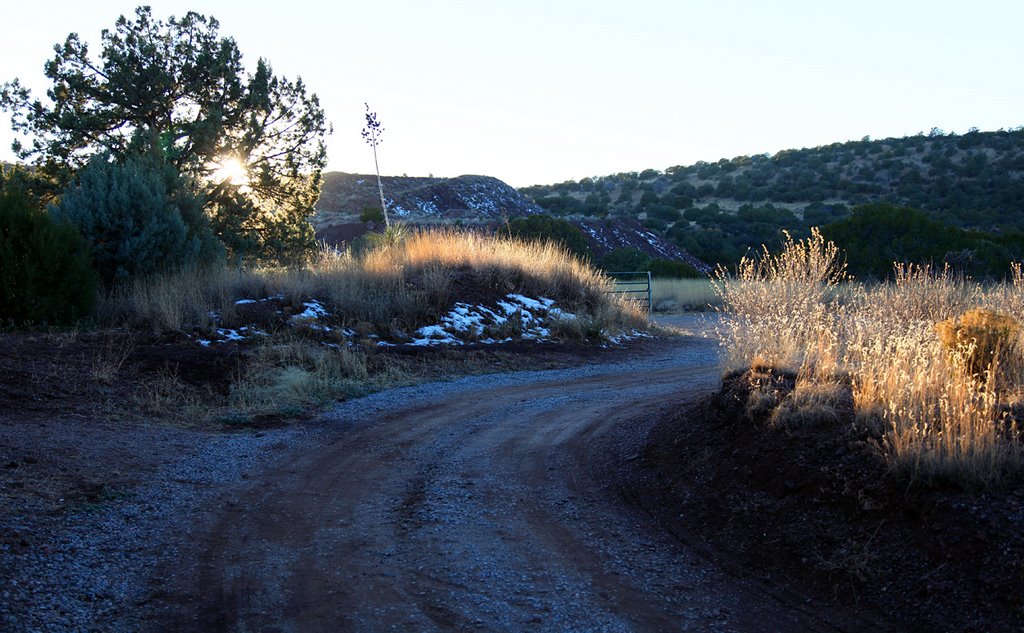 Boston Hill Parking Area at Sunset