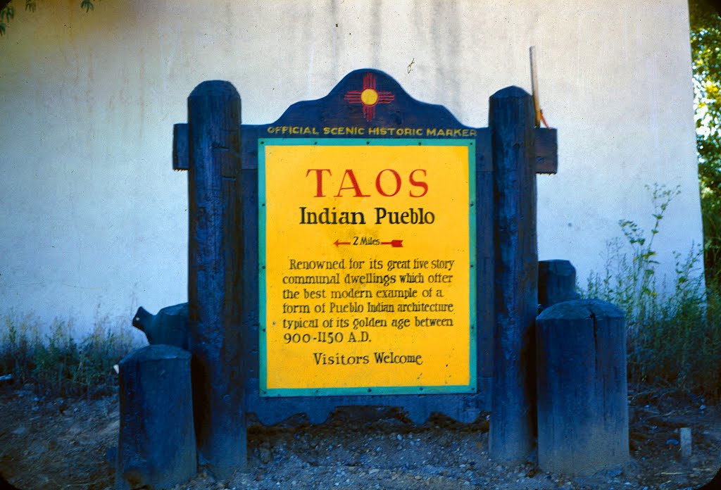 -New Mexico- Taos Historical Marker (1959)