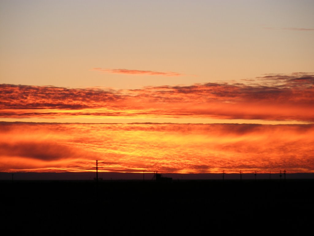 Beautiful sunset outside of Loco Hills, NM