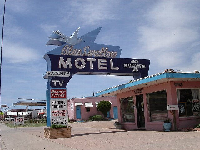 Old Motel Street at Tucumcari , NM