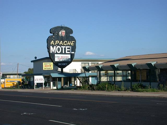 Old Motel Street at Tucumcari , NM