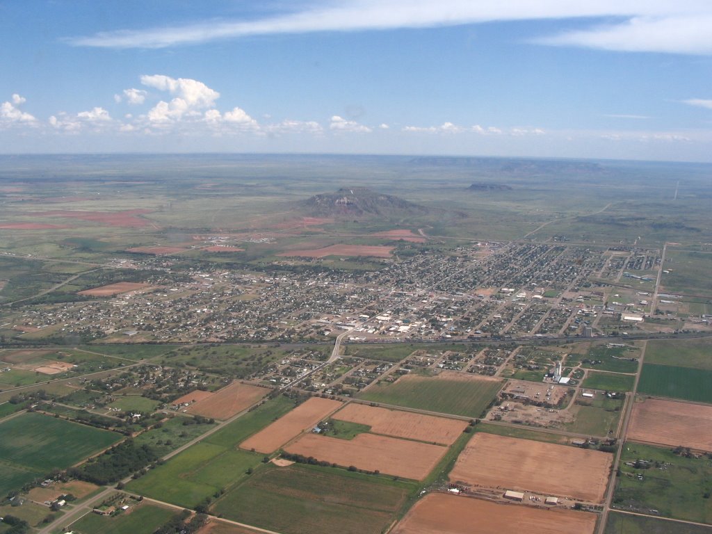Arial view of Tucumcari New Mexico
