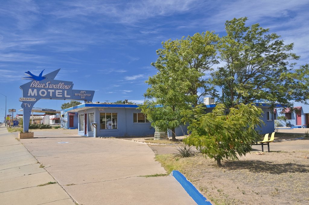 The Blue Swallow Motel on Route 66, an icon in Tucumcari, NM