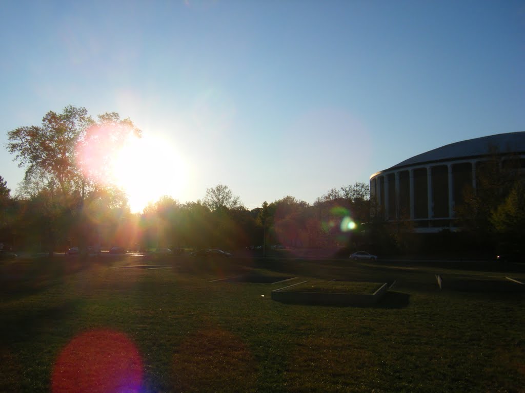 Sun Setting over Hocking River and Convocation Center