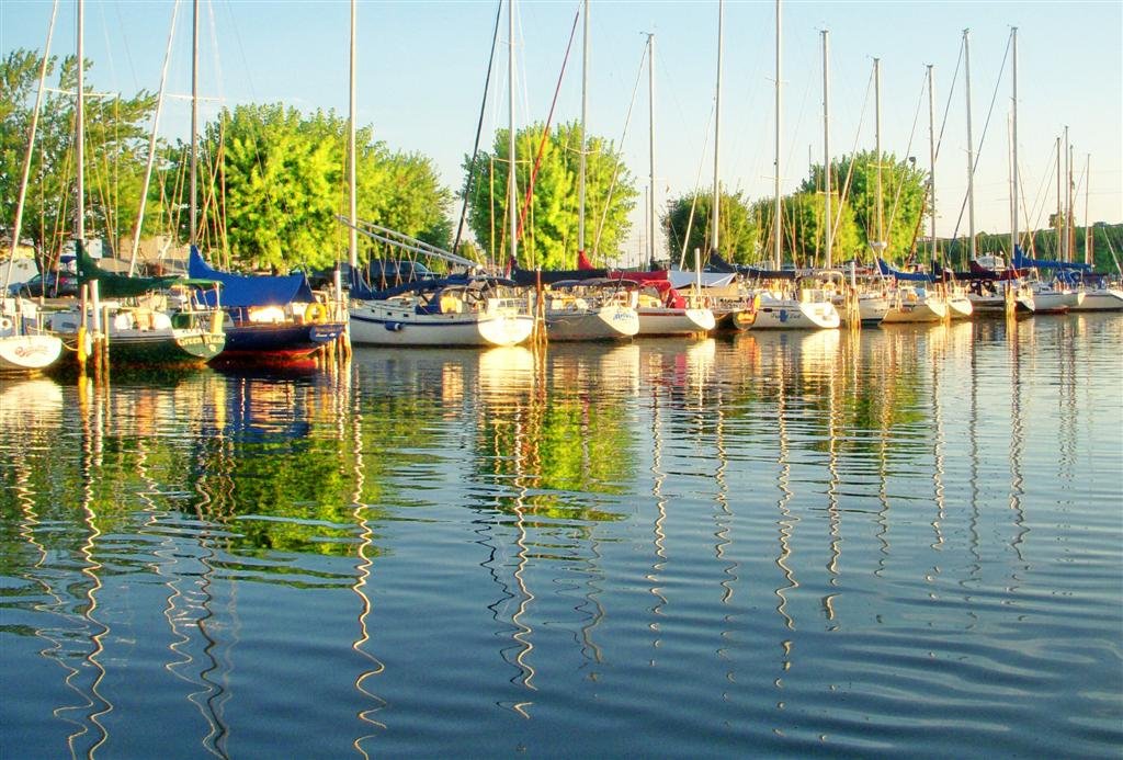 Sailboats Along The Ashtabula River